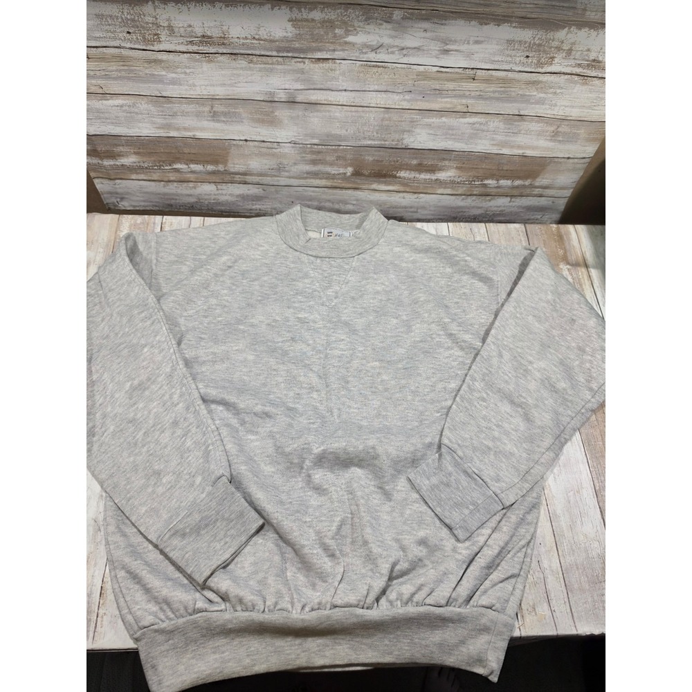 Vintage H. Valentino Heather Gray Crewneck Sweatshirt Women Small Pullover 90s
